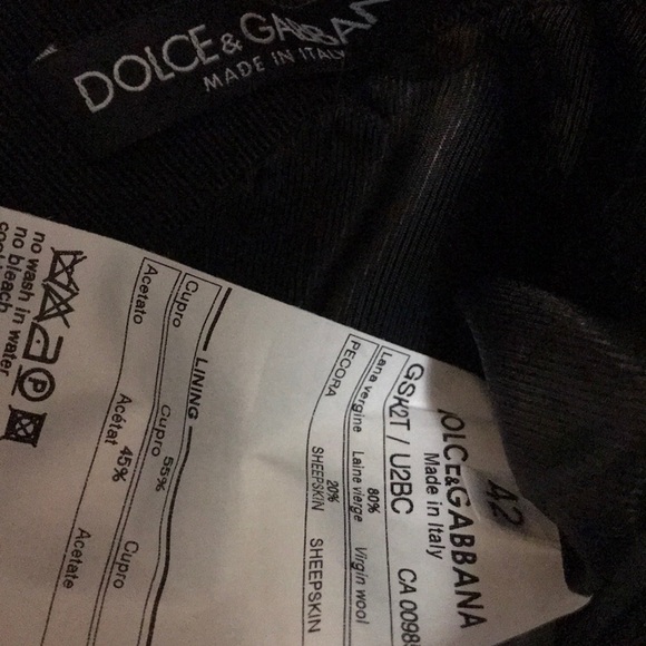 Dolce & Gabbana Black wool Leather Lace up… - Picture 8 of 8